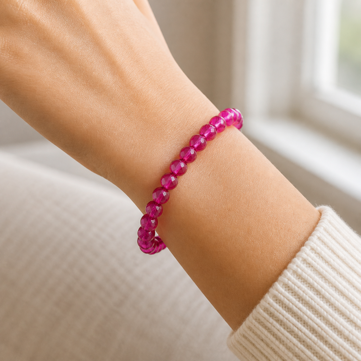 Pastel Multicolor Crystal Beaded Stretch Bracelet Set for Women Stackable Jewelry