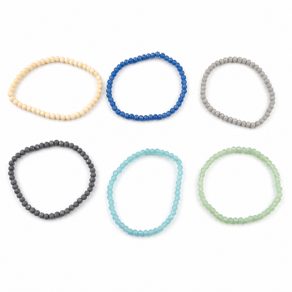 Pastel Matte Beaded Stretch Bracelet Set for Women Stackable Fashion Jewelry Style