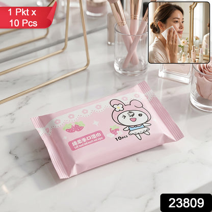 Close-up of Cartoon Printed Soft Wet Wipes packaging