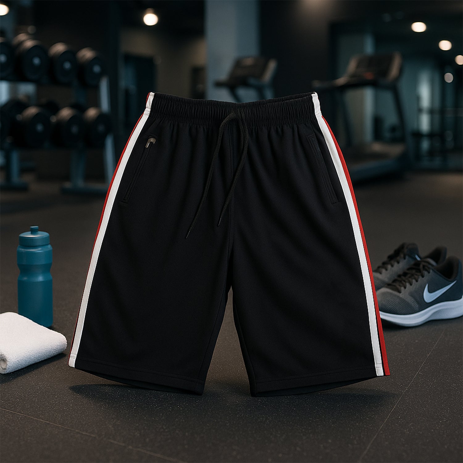 Training Shorts with Elastic Waist & Drawcord - (1 Pc)