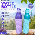 Double Wall Insulated Water Bottle – Keeps Drinks Hot & Cold