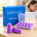 Soft Foam Noise Reducing Earplugs with Storage Case for Travel (5 Pair)