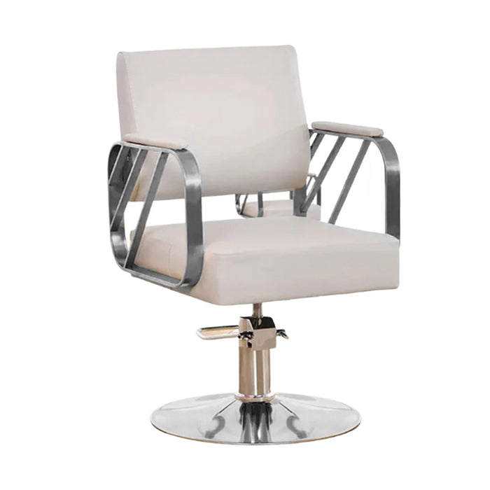 9363A  Modern Regular Chair with Hydraulic Lift for Home Office Hotel Cafe Chair (1 Unit Silver & Gold)