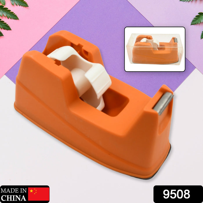 9508 Plastic Tape Dispenser Cutter for Home Office use, Tape Dispenser for Stationary, Tape Cutter Packaging Tape (1 pc / 605 Gm)