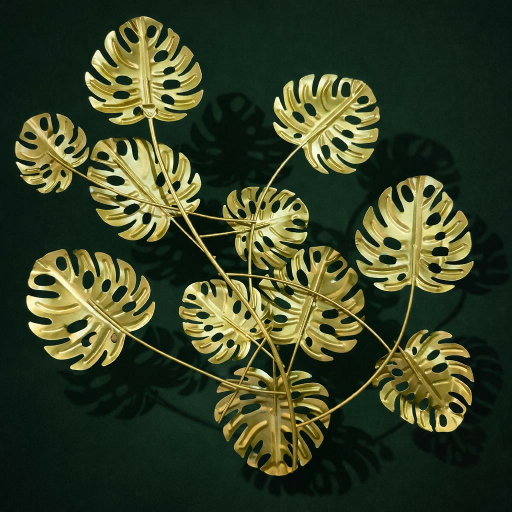 Modern Metal Leaf Wall Art Decor for Living Room Wall Decoration