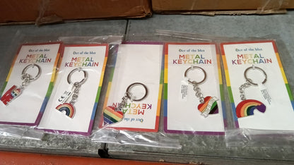 Rainbow Metal Keyring – Stylish & Durable Accessory (1 Pc / Mix Design)