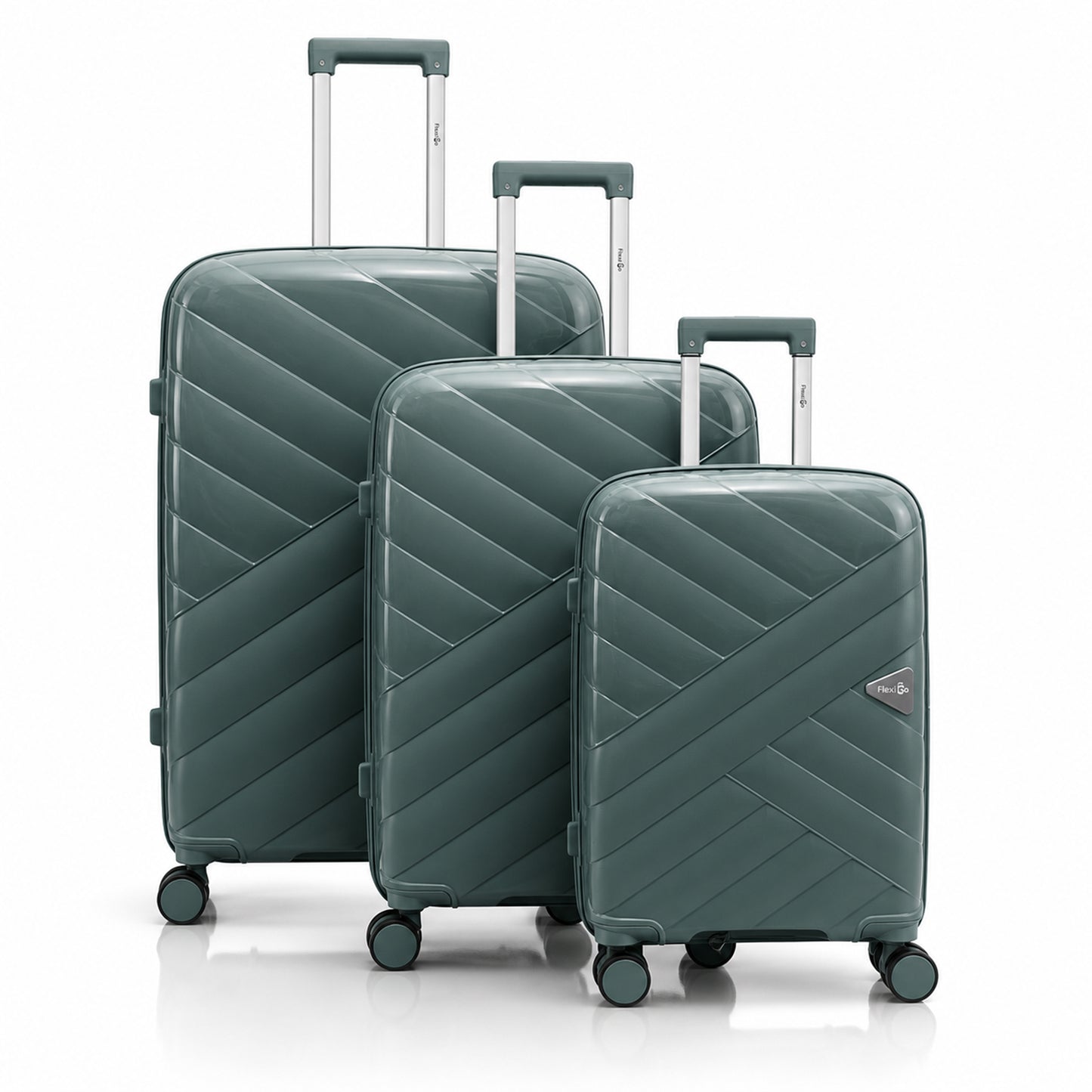Quartz Grey Hard Shell Trolley Suitcase with 360° Wheels & TSA Lock for Easy Travel