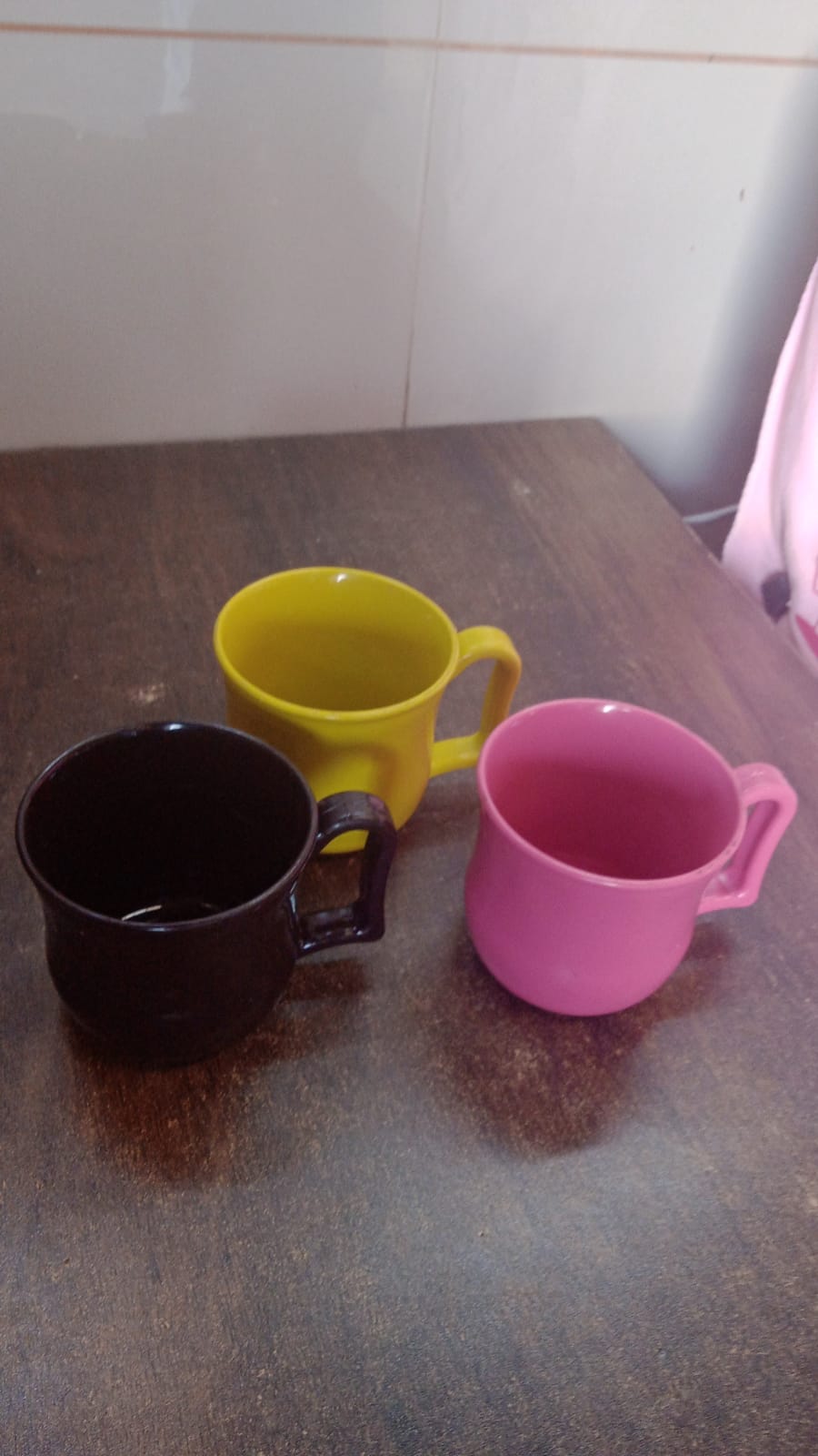 Customize Plastic Coffee / Tea Cups / Mug with Handle (1 Pc / Loose / Mix Color)