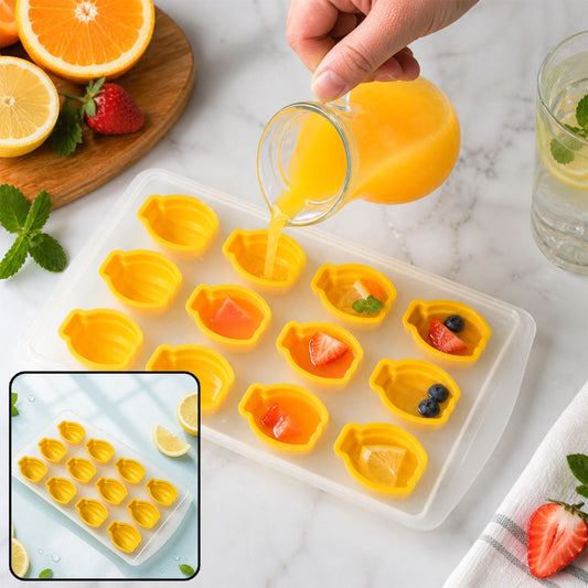 Fruit Ice Cube Tray – Silicone Multi-Shape Freezer Mold (1 Pc)