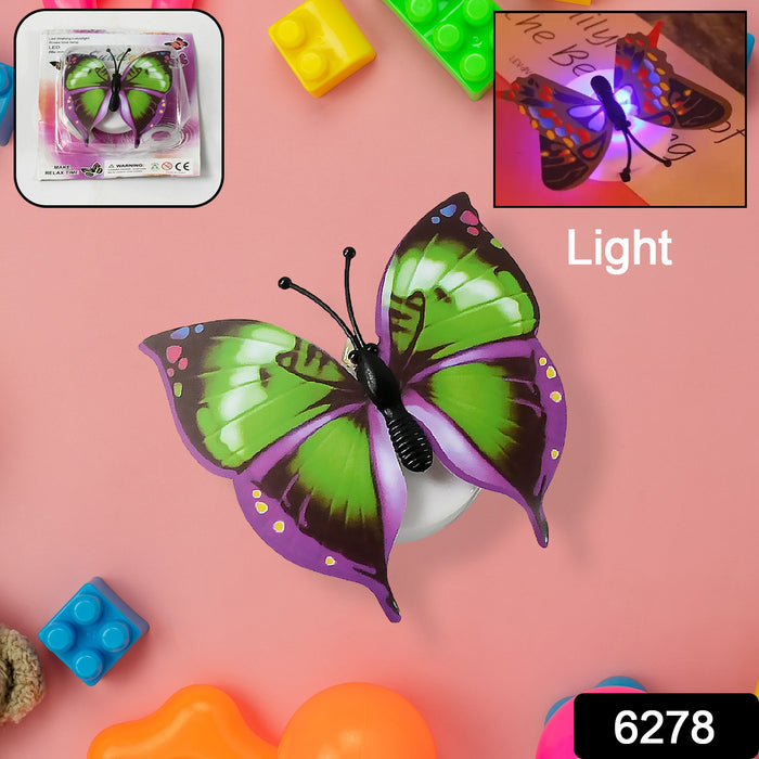 6278 The Butterfly 3D Night Lamp Comes with 3D Illusion Design Suitable for Drawing Room, Lobby.n  (Loose)