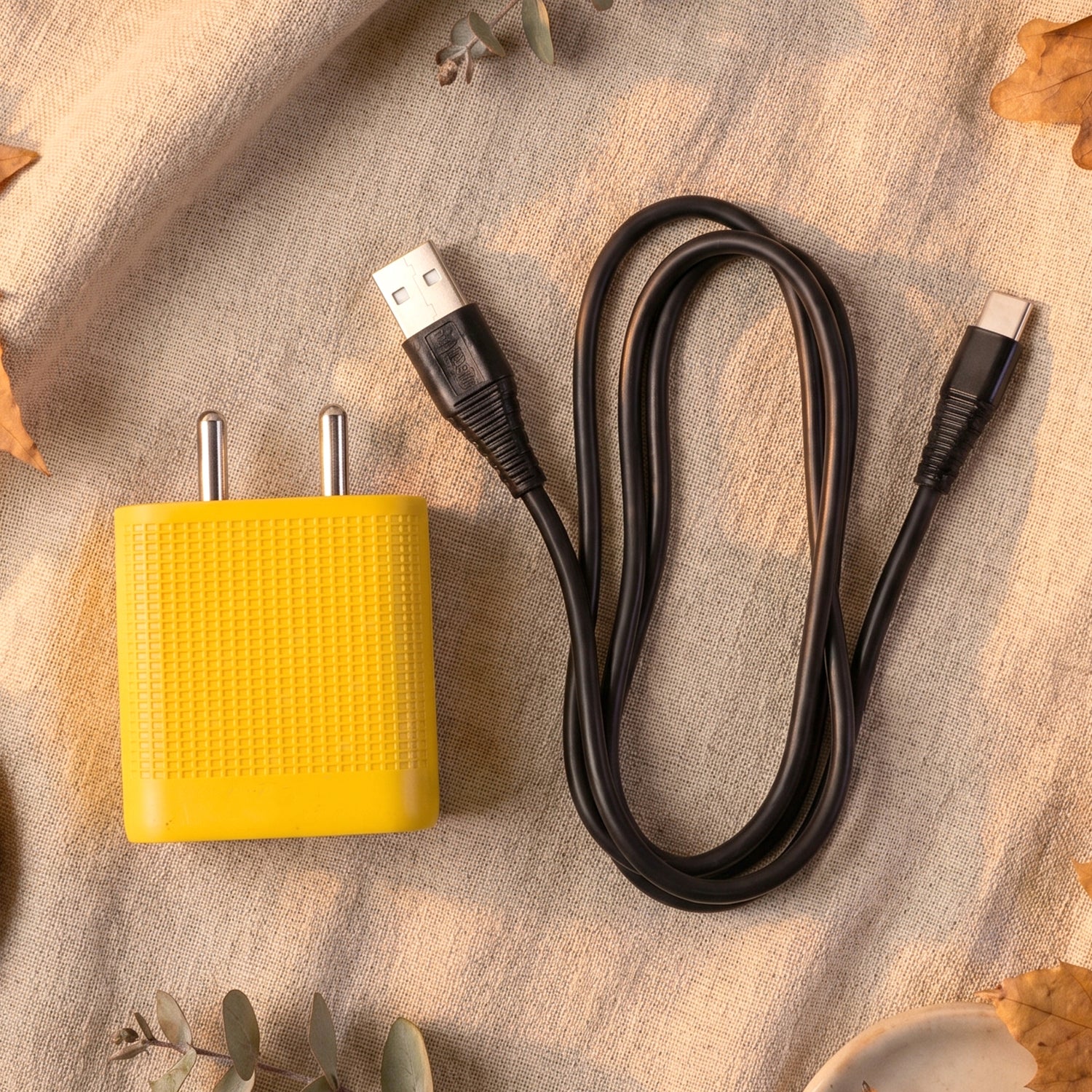 18W Dual USB Fast Charging Wall Charger Adapter with Free Type C Cable