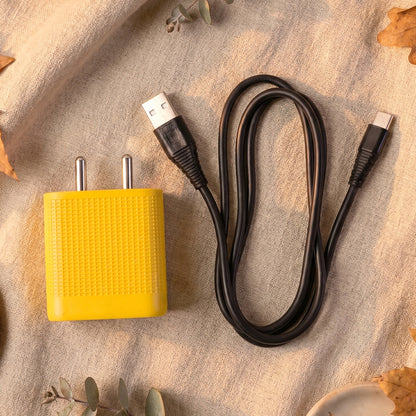 18W Dual USB Fast Charging Wall Charger Adapter with Free Type C Cable