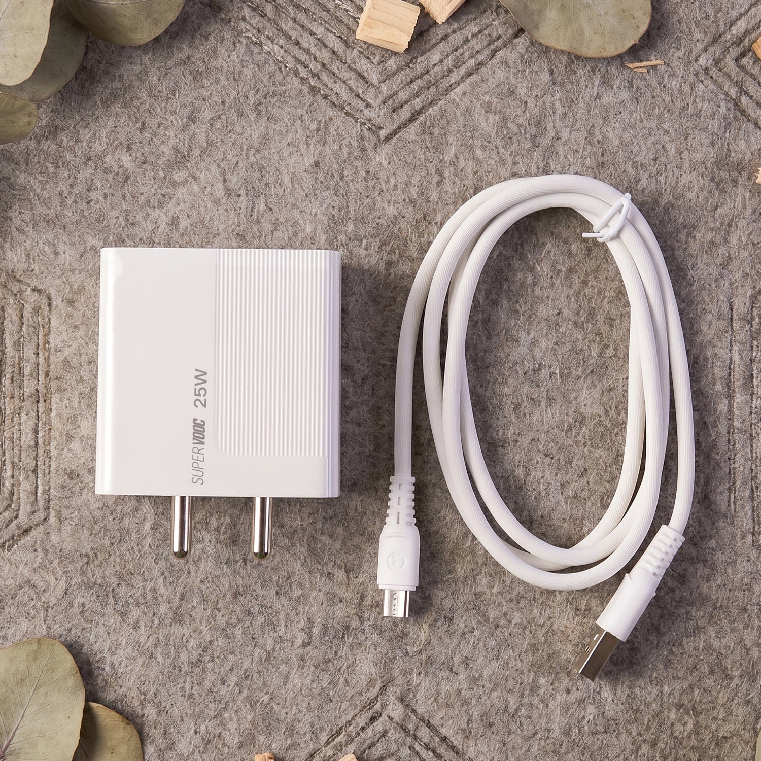 25W High Speed Single USB Fast Wall Charger Adapter with Micro USB Cable