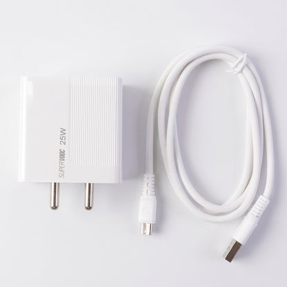 25W High Speed Single USB Fast Wall Charger Adapter with Micro USB Cable
