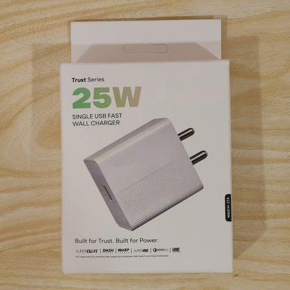 25W High Speed Single USB Fast Wall Charger Adapter with Micro USB Cable