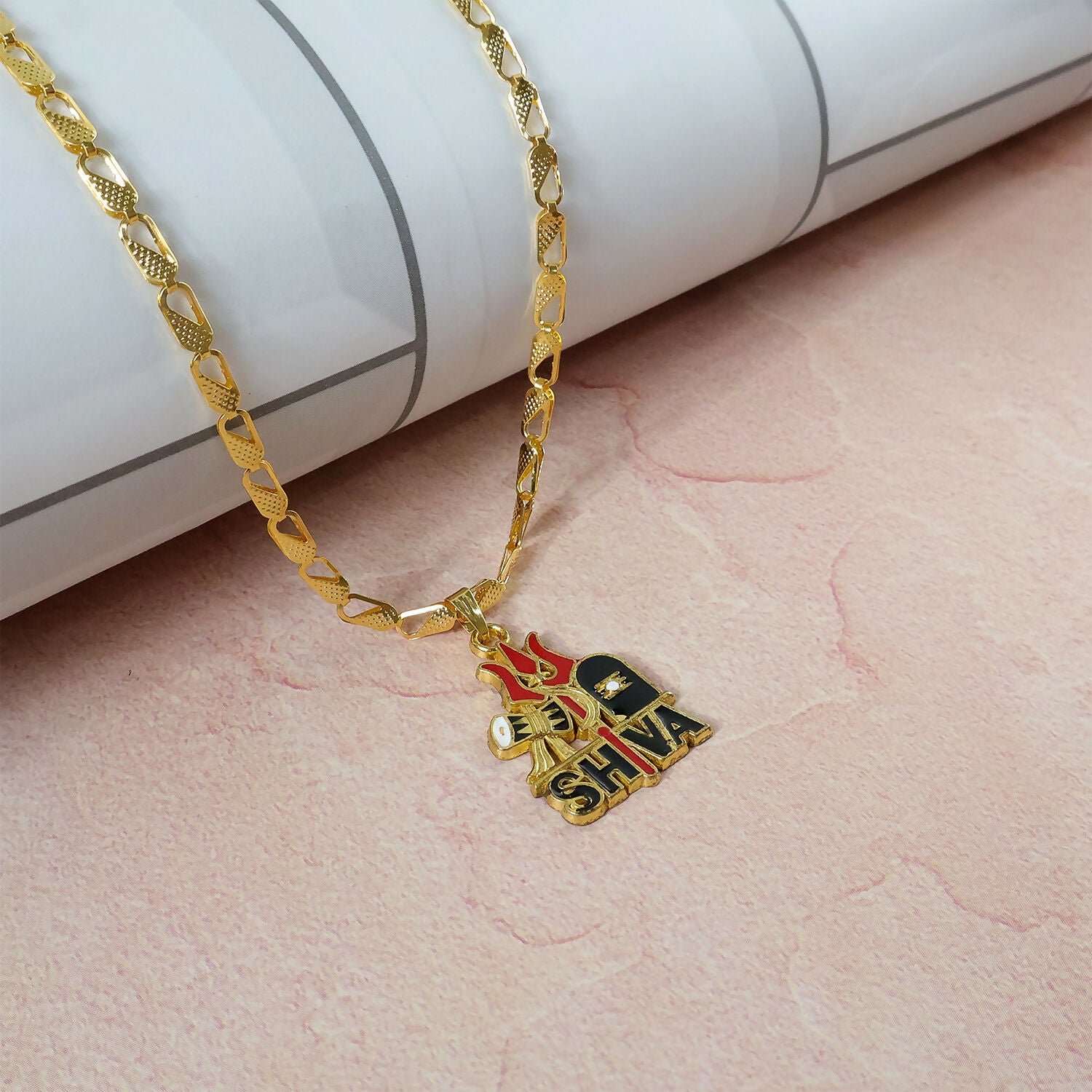Shiva Trishul Pendant with Designer Chain