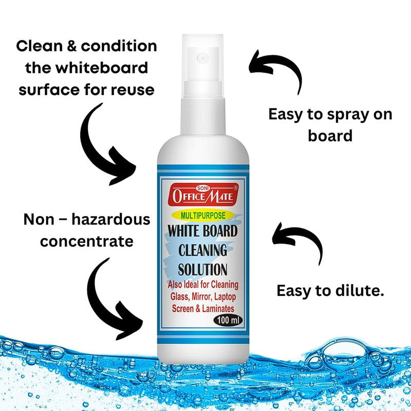 Whiteboard Cleaning Solution Spray for Boards, Glass & Laptop Screens – 100 ml