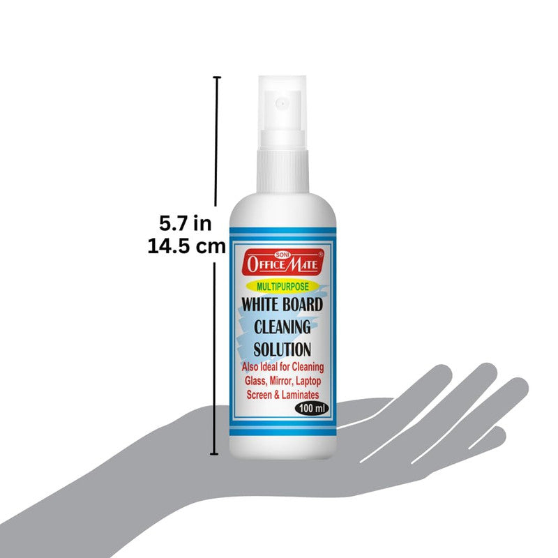 Whiteboard Cleaning Solution Spray for Boards, Glass & Laptop Screens – 100 ml