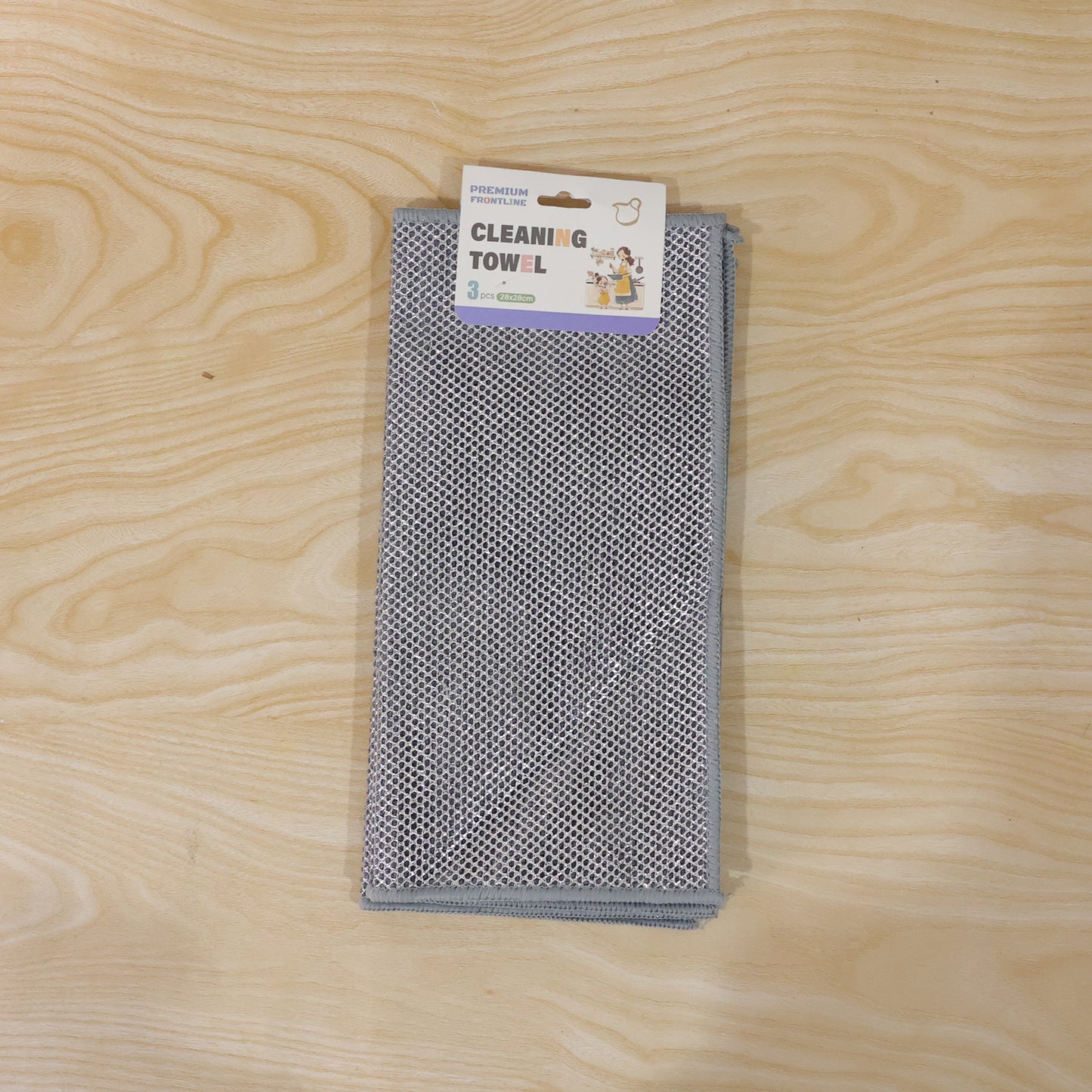 Dual Sided Microfiber Cleaning Towel for Kitchen Countertop Gas Stove (3 Pc Set)