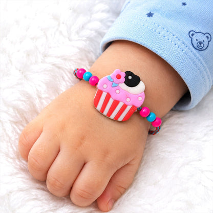 Kids Rakhi Cupcake Charm Traditional Beaded Rakhi (10pcs)