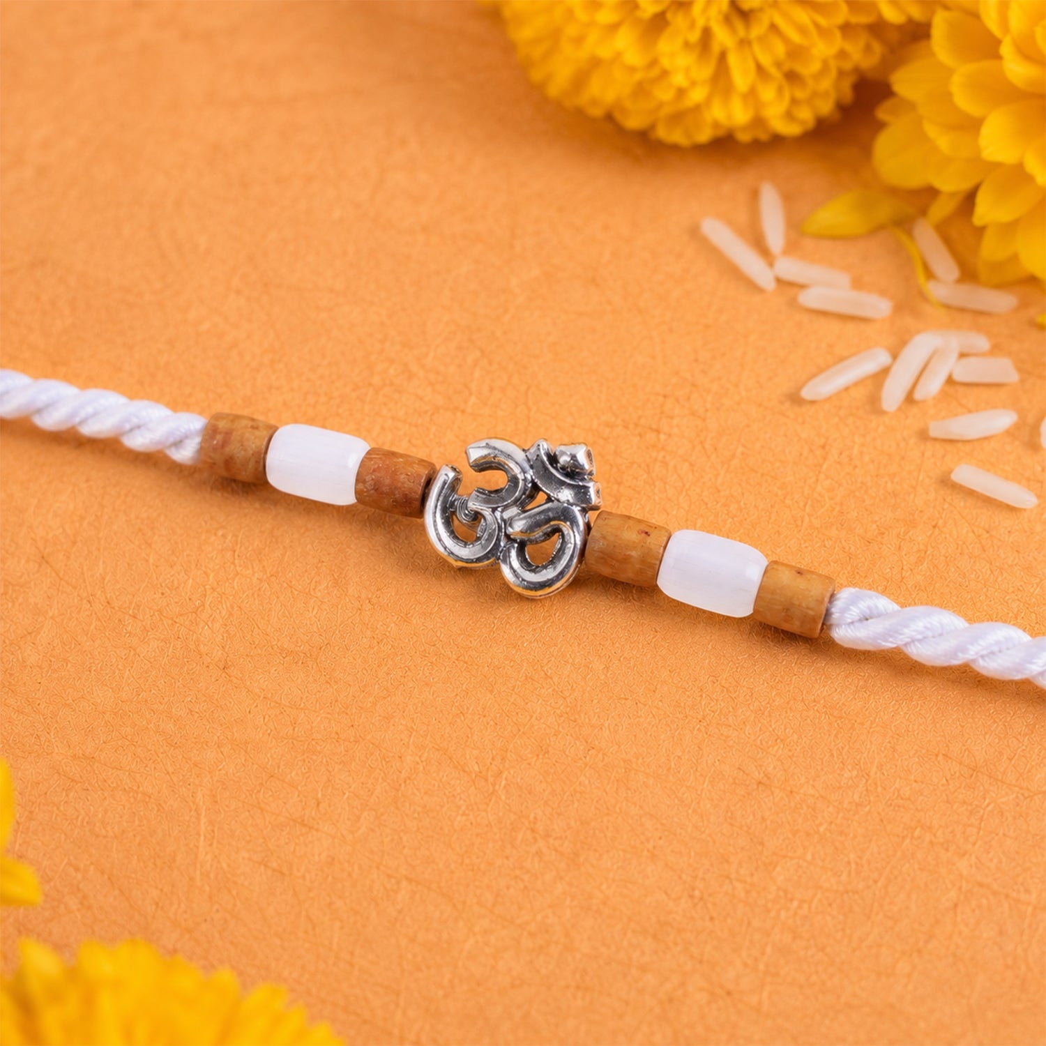 Elegant Diamond Look Rakhi with Shiny Centre and Refined Raksha Bandhan Styling