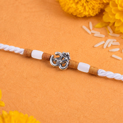 Elegant Diamond Look Rakhi with Shiny Centre and Refined Raksha Bandhan Styling