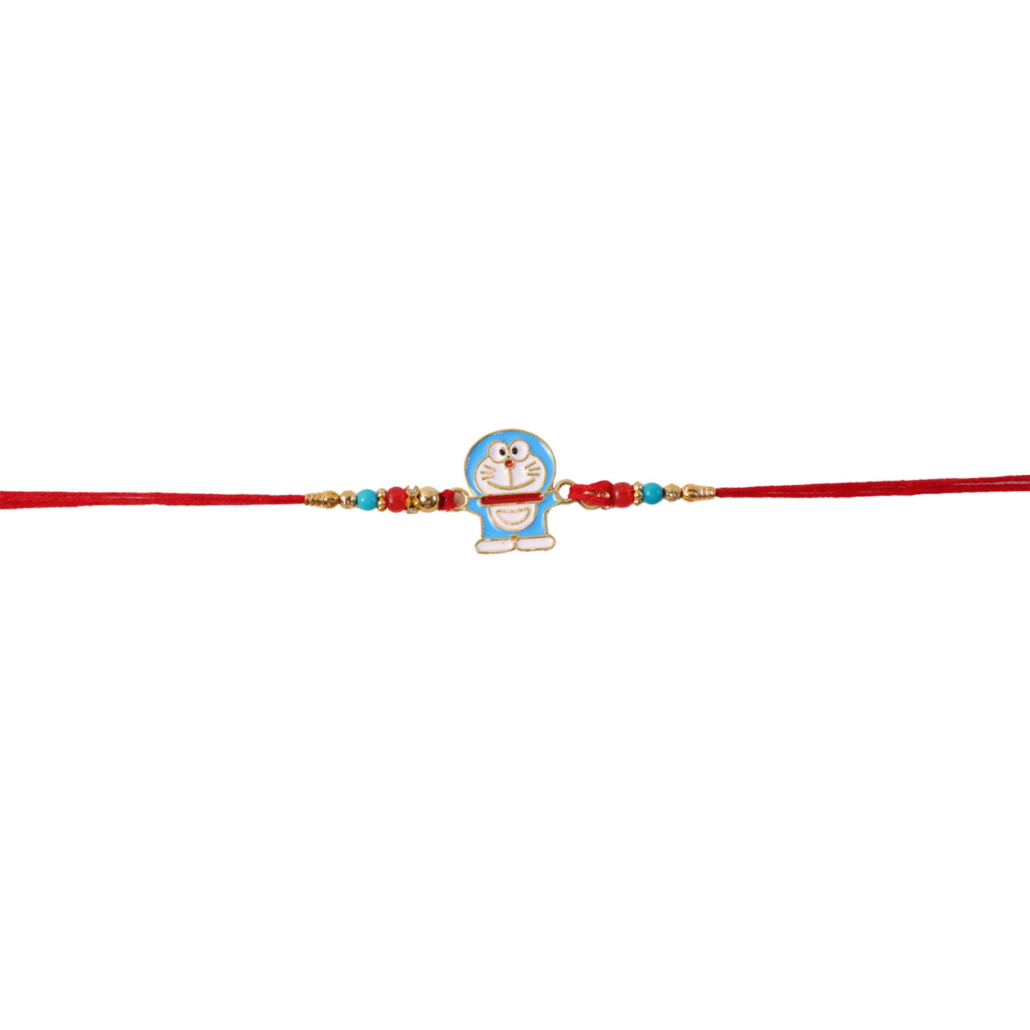 Blue Cartoon Cat Rakhi Set with Choco Magic, Pack of 3