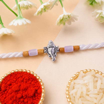 Elegant Diamond Look Rakhi with Shiny Centre and Refined Raksha Bandhan Styling