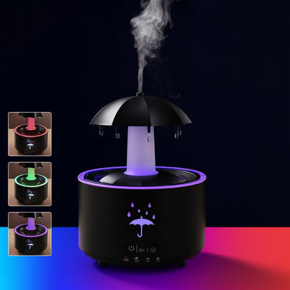 Umbrella Aroma Diffuser with Color Light & Rotating Mist for Home & Bedroom