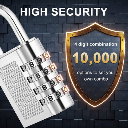 Heavy-Duty 4-Digit Resettable Combination Padlock (1 Pc)