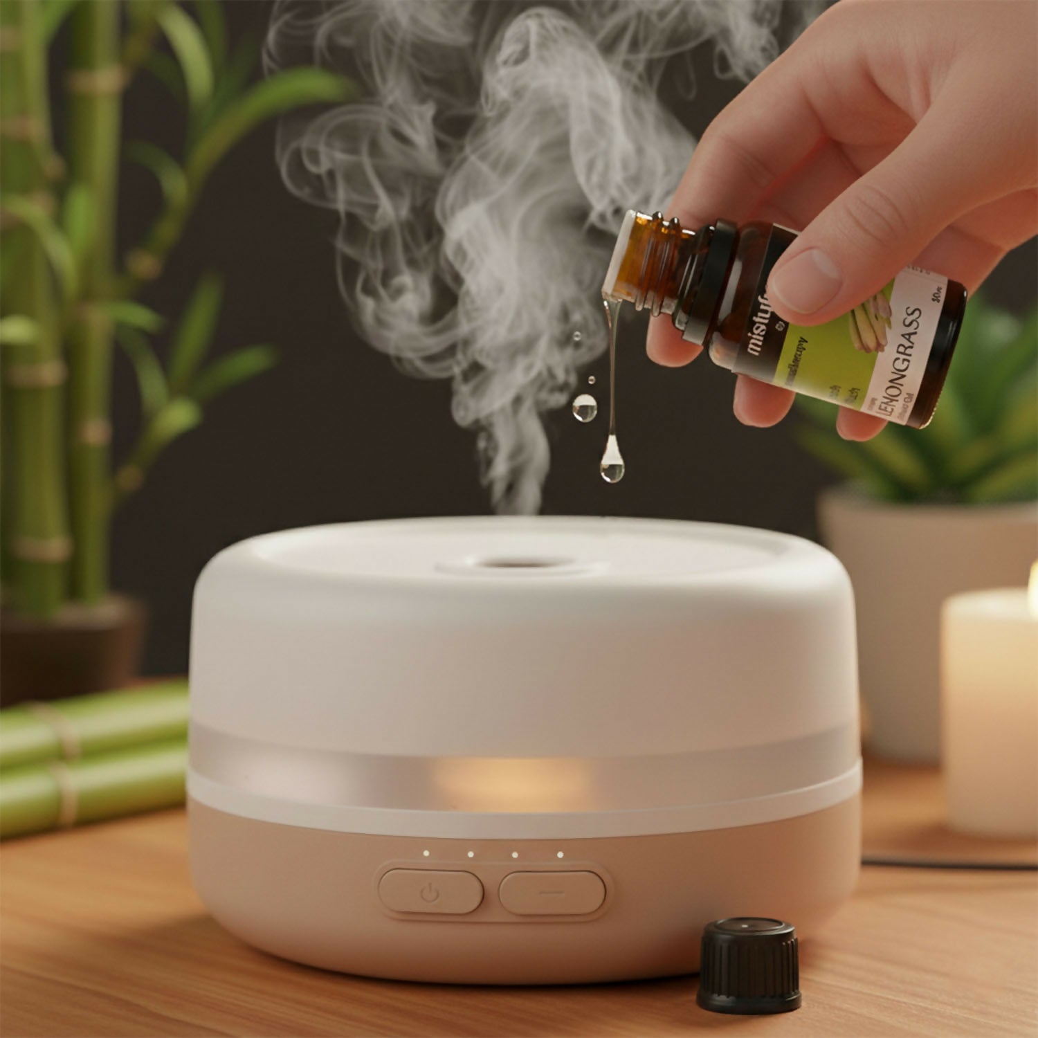 Eyelet Lemongrass Aroma Diffuser Oil & Fresh Touch Aromatherapy Oil (10ml)