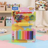 NARA 12 Color Modelling Clay Set with Tools – Kids DIY Creative Sculpting & Shape Cutter Kit (150 Gm)