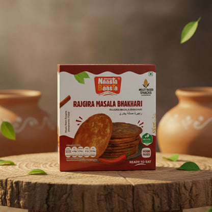 Naasta Baatsa Rajgira Masala Bhakhari – Premium Millet Based Ready to Eat Crispy Indian Snack (200 Gm)
