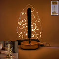 Golden Crystal Leaf LED Table Lamp – USB Charging & Warm Light