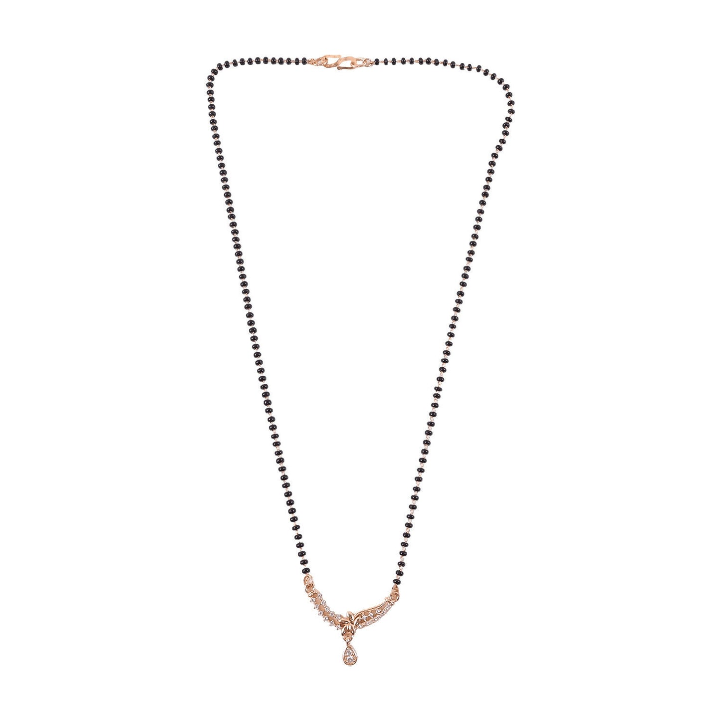 Fashionable mangalsutra necklace with crystal accents