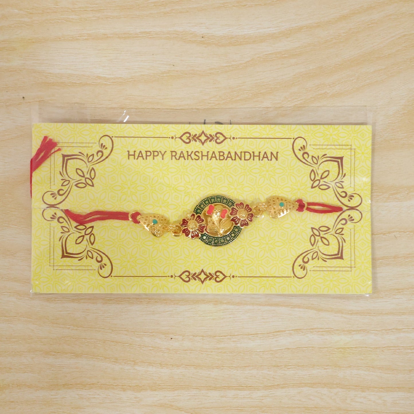 Ganesha Rakhi Kundan Beaded Floral Designer for Brother (10pcs)