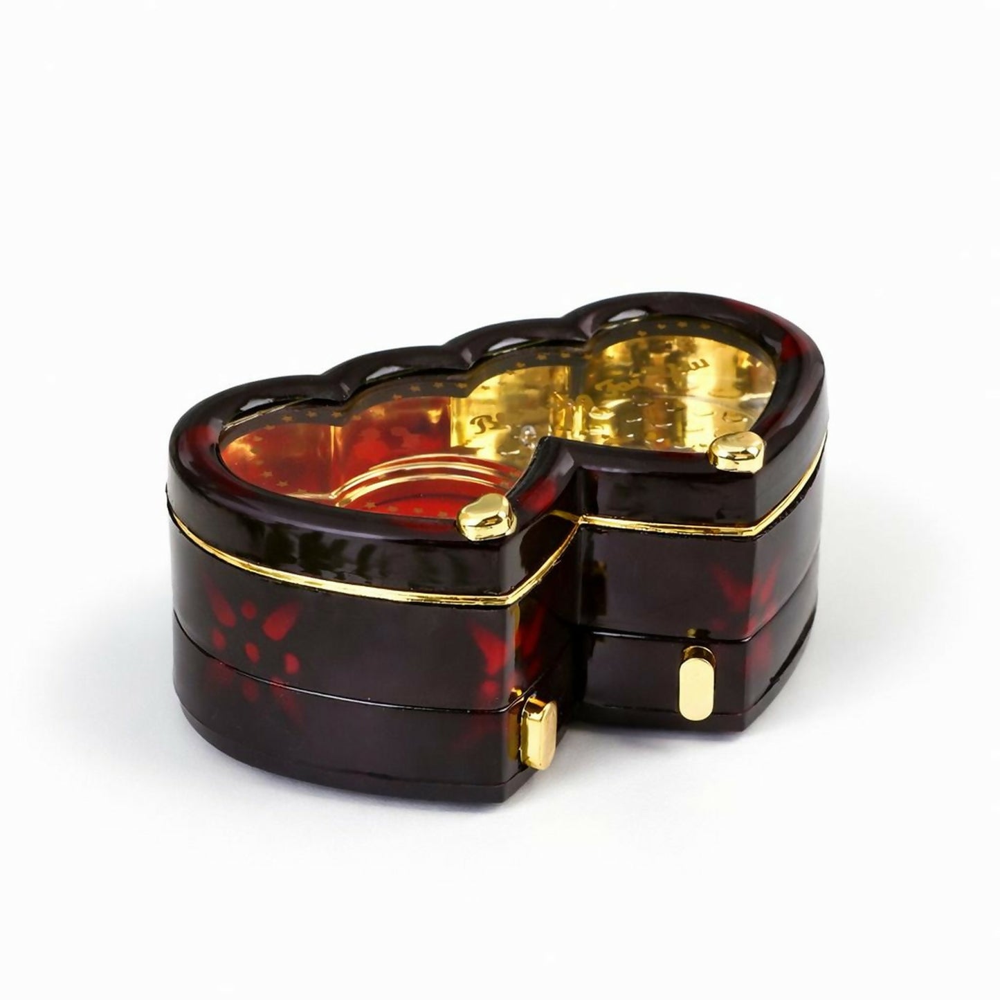 Heart Shaped Musical Jewelry Box with LED Light & Mirror | Romantic Gift Box