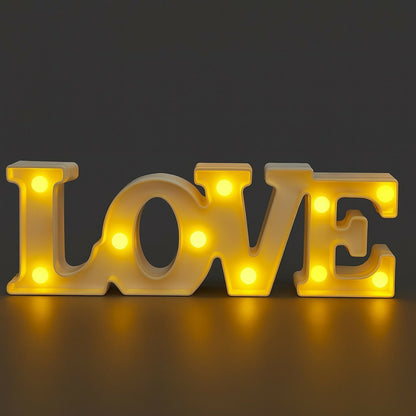 LOVE LED Marquee Letter Light Decorative Night Lamp for Home & Gifts