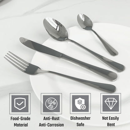Premium Stainless Steel Polished Cutlery Set (24 Pc)