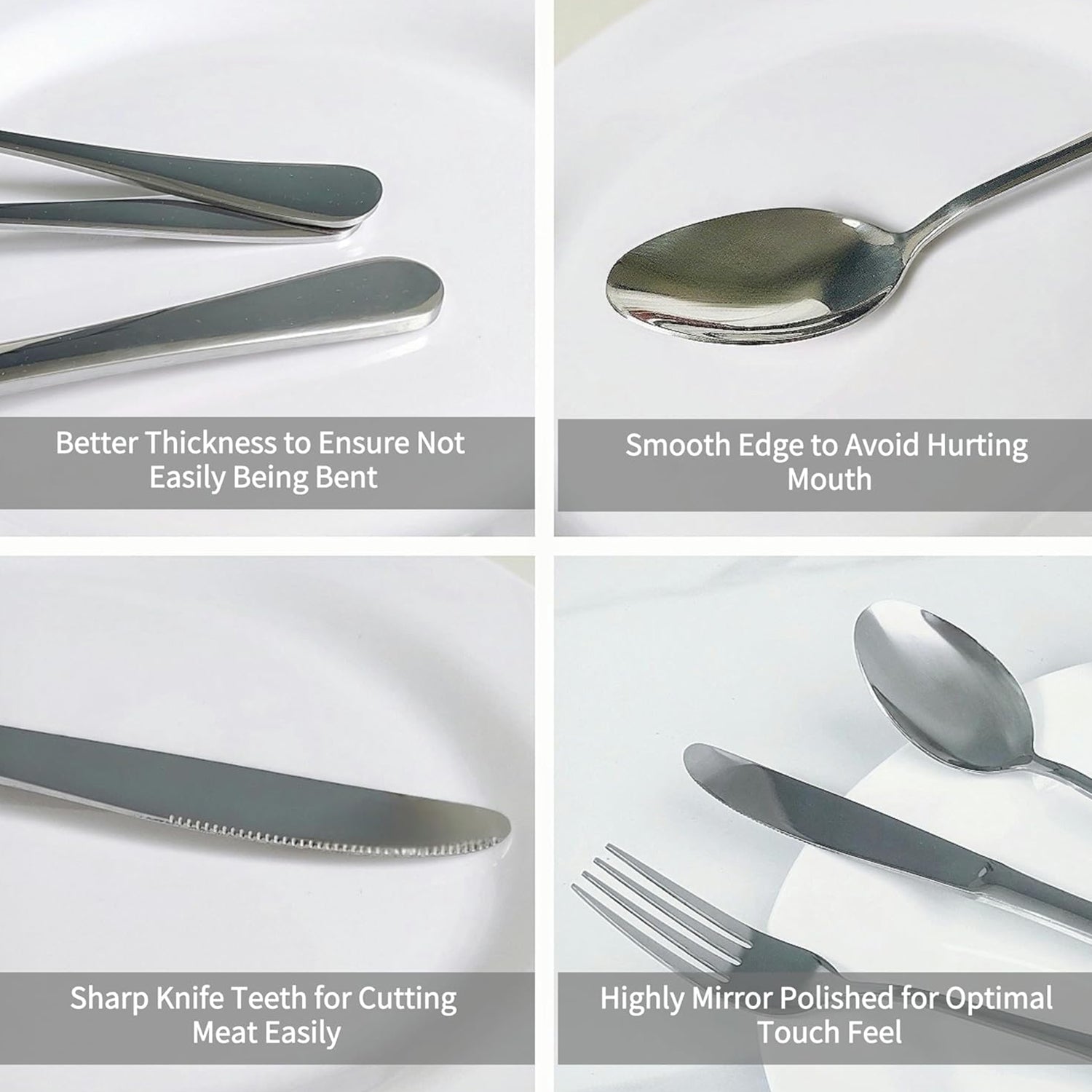 Premium Stainless Steel Polished Cutlery Set (24 Pc)