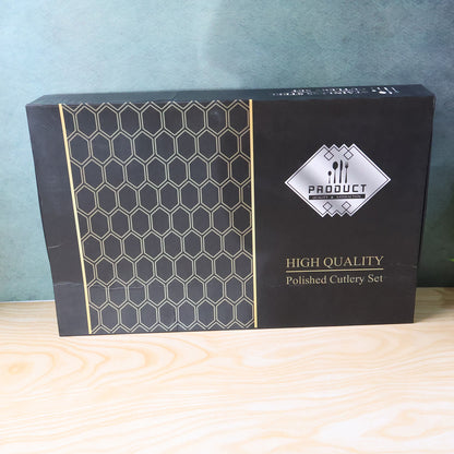 Premium Stainless Steel Polished Cutlery Set (24 Pc)