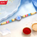 Rose Flower Rakhi for Brother Traditional Beaded Design (10pcs)