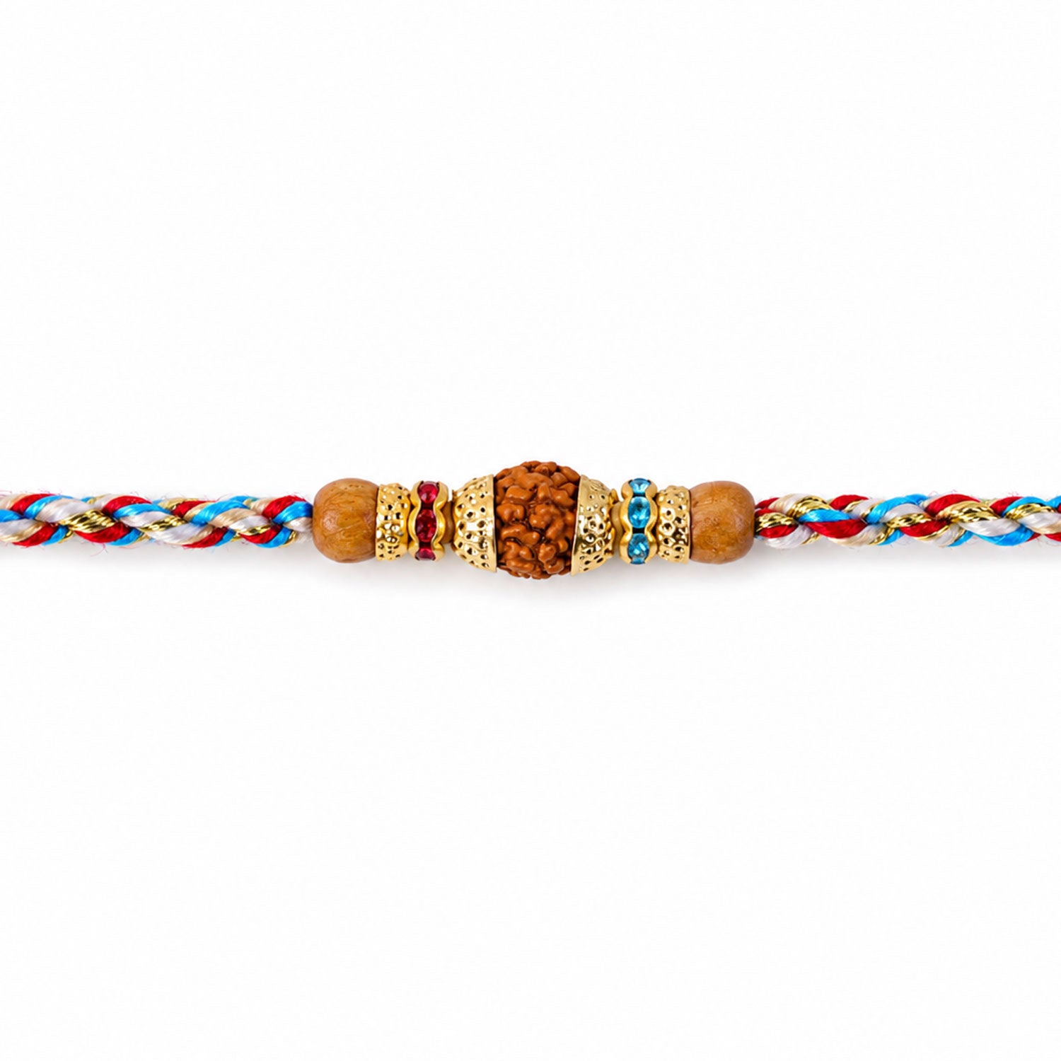 Graceful Pastel Pearl Rakhi with Fine Beads and Premium Raksha Bandhan Charm