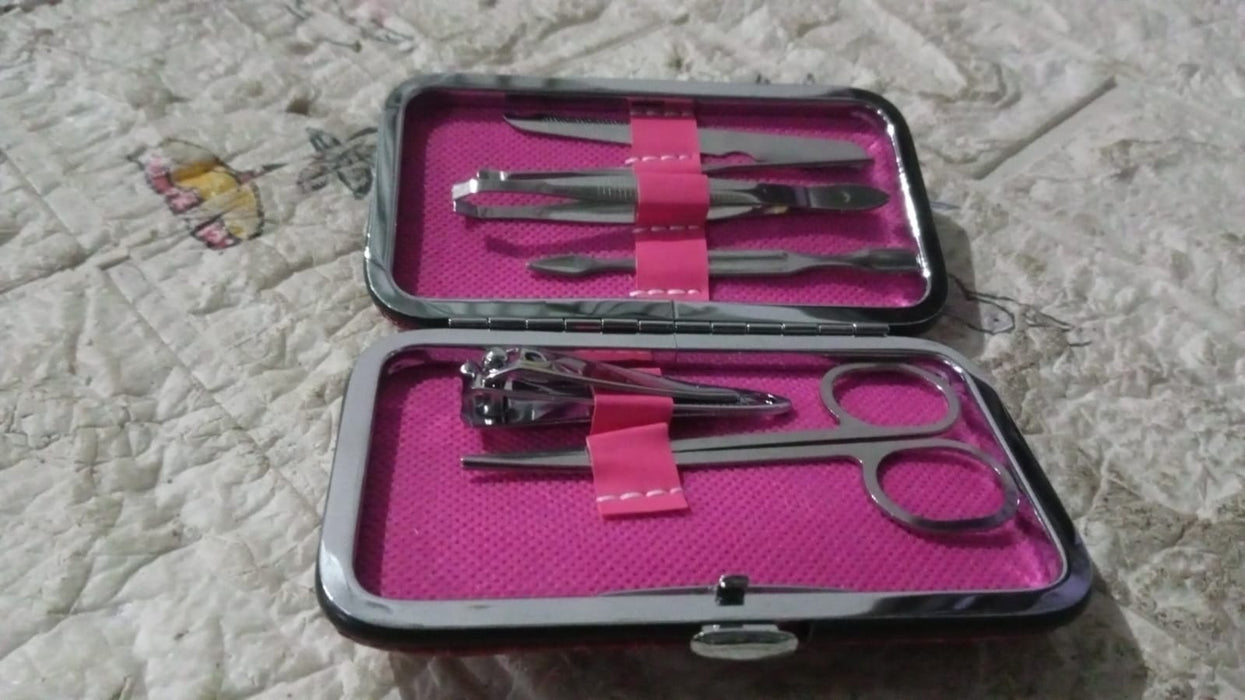 Amazon.com : Manicure Pedicure Set,Professional Toenails Cuticle Cutter  Clipper Fingernails Grooming Kit-Stainless Steel Nail Clippers Set 16 in 1  Travel case- Nail Care Tools for Men and Women (pink) : Beauty &