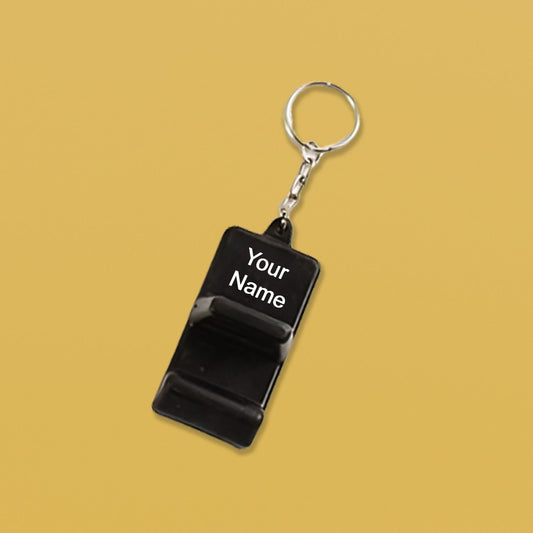 Customized / Personalized Plastic 2-in-1 Mobile Stand Keychain (1 Pc)