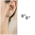 Silver Plated Flat Back Stud Earrings – Comfortable Everyday Wear