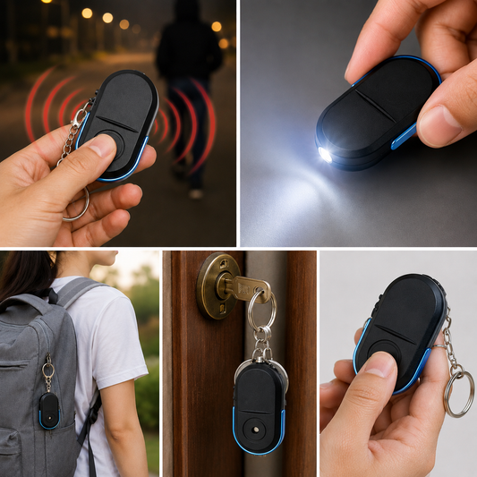 Personal Safety Alarm Keychain – Loud Emergency Siren & LED Light