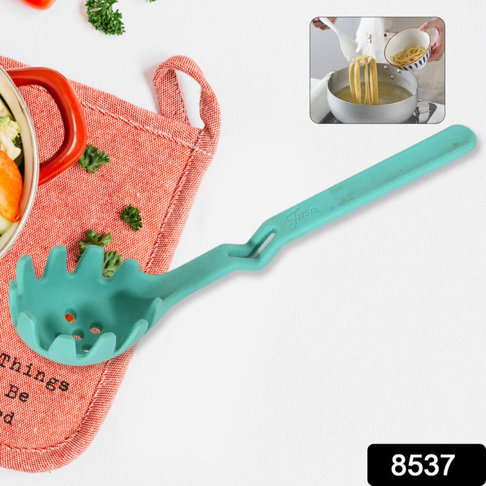 8537 Premium XL Silicone Pasta Fork, High Heat Resistant to 600Ã‚°F, Hygienic One Piece Design, Spaghetti Strainer & Server Spoon