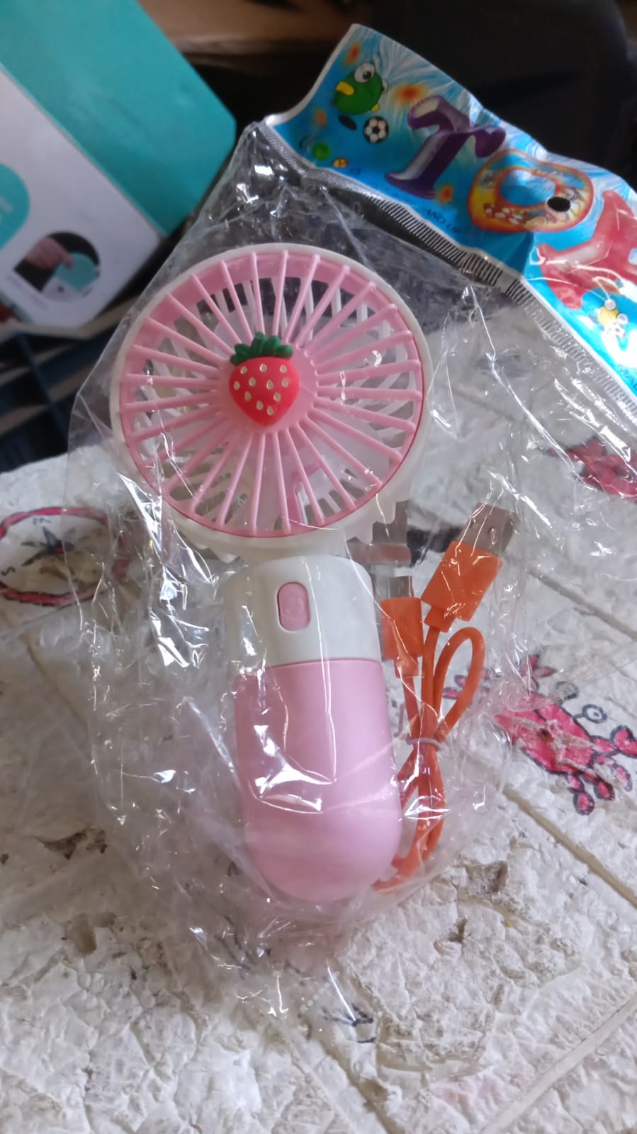 Portable Small Electric Fan – Rechargeable Mini Handheld Fan for Students