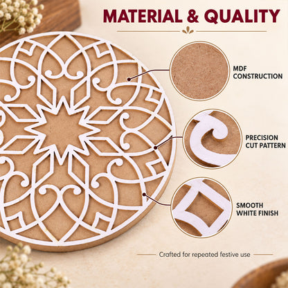 Designer Round Rangoli Stencil for Diwali, Navratri and Wedding Floor Decor